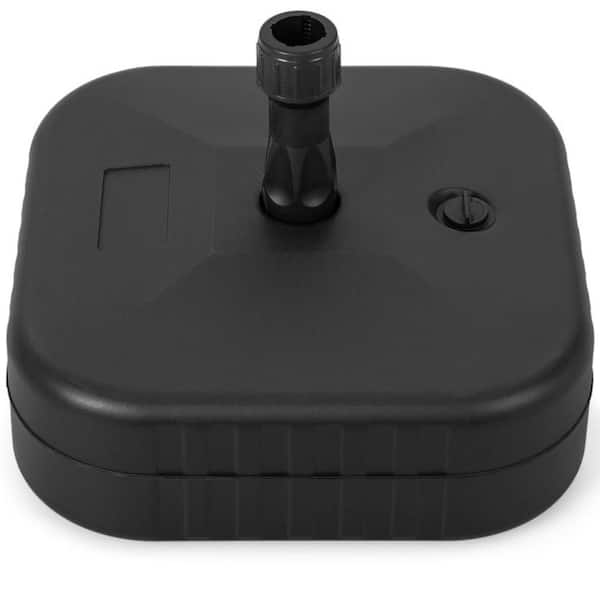 Kadehome 66 lbs. Fillable Round Patio Umbrella Base in Black for 1.5 in. to 1.9 in. Pole Free Standing Market Umbrella Stand
