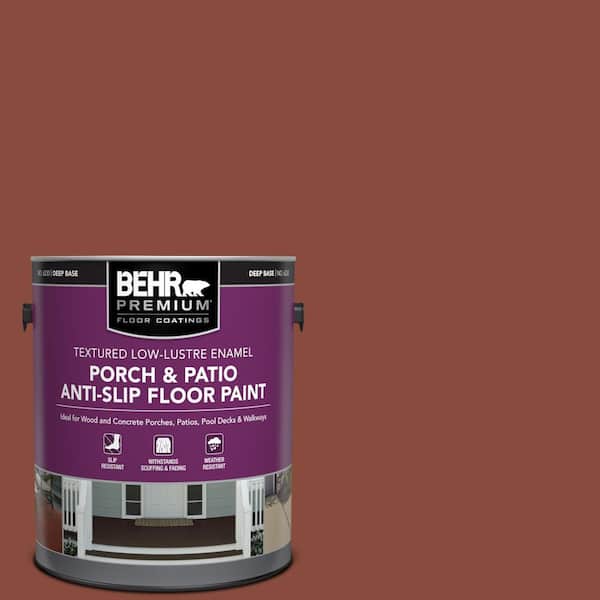 BEHR PREMIUM 1 gal. #PMD-42 Mission Tile Textured Low-Lustre Enamel Interior/Exterior Porch and Patio Anti-Slip Floor Paint
