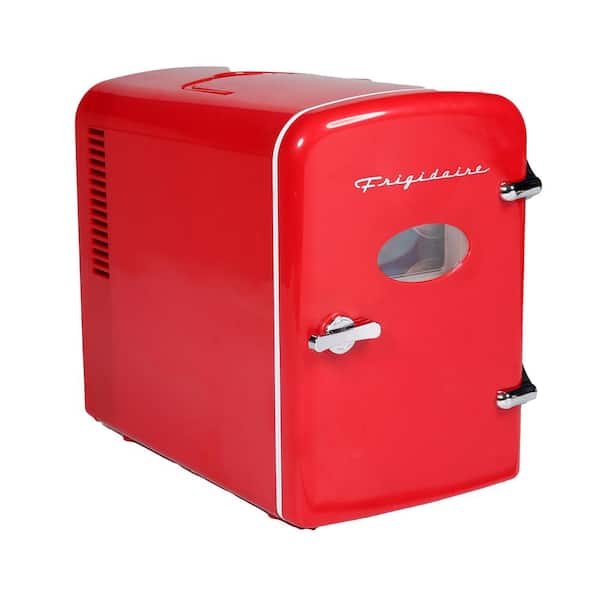Frigidaire 11.81 in. 0.18 cu. ft. 9-Can Retro Mini Refrigerator Beauty  Cooler Without Freezer in Red EFMIS173-Red - The Home Depot
