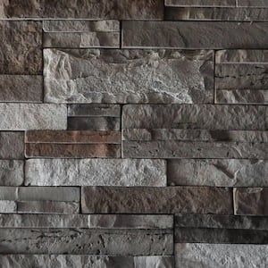 Traditional 2.5 in. to 5 in. x 8 in to 14 in. Auburn Dry Stack Stone Concrete Stone Veneer (150 sf. ft./Crate)