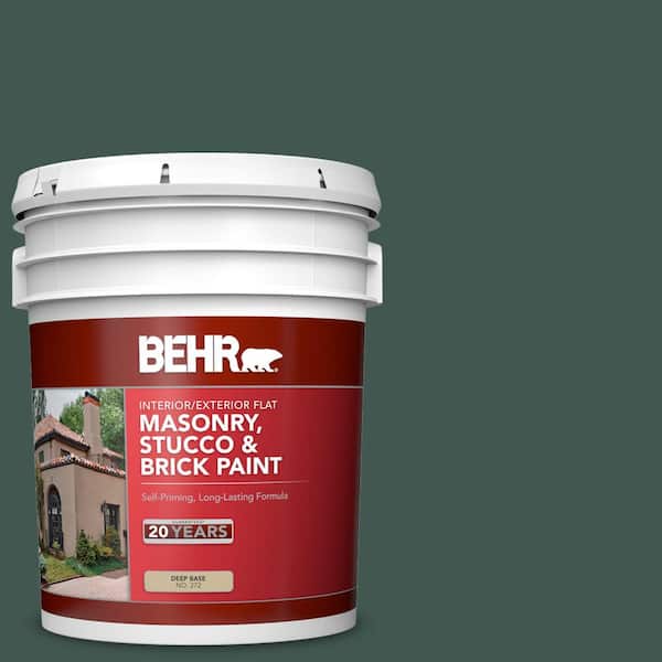 BEHR 5 gal. #S420-7 Secluded Woods Flat Interior/Exterior Masonry, Stucco and Brick Paint