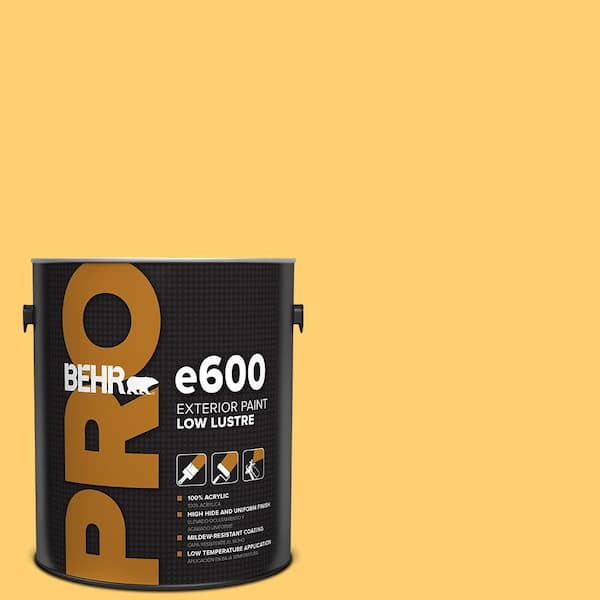 BEHR PRO 1 gal. #320B-6 Mellow Yellow Low Luster Exterior Paint