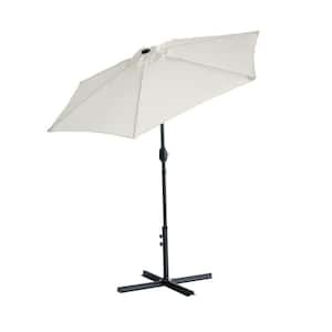7.5 ft. Outdoor Market Patio Umbrella w/Crank Tilt Shade in Beige