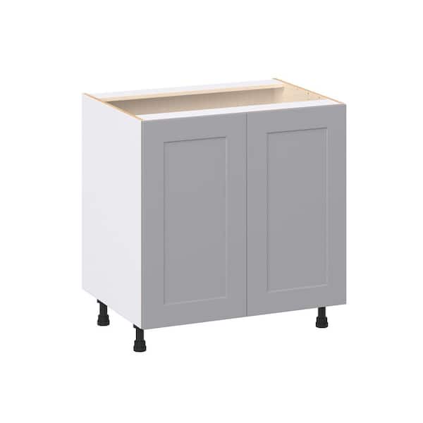 Roseland 33 in. W x 24 in. D x 34.5 in. H Assembled Shaker Full Height Door Base Kitchen Cabinet in Slate Gray