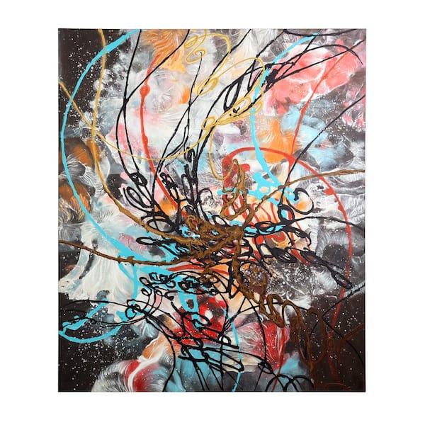 Yosemite Home Decor "Seba" Unframed Handpainted Abstract Wall Art 72 in. x 60 in .