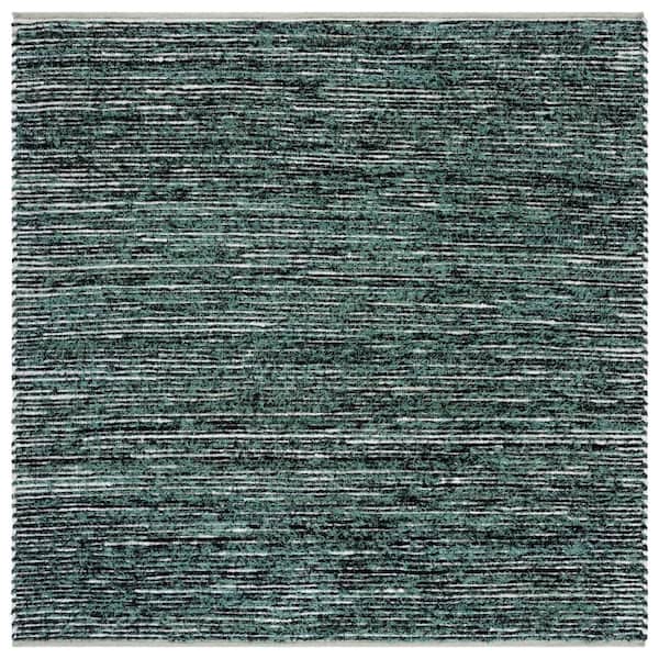 Cape Cod 6 ft. x 6 ft. Green/Black Distressed Gradient Square Area Rug