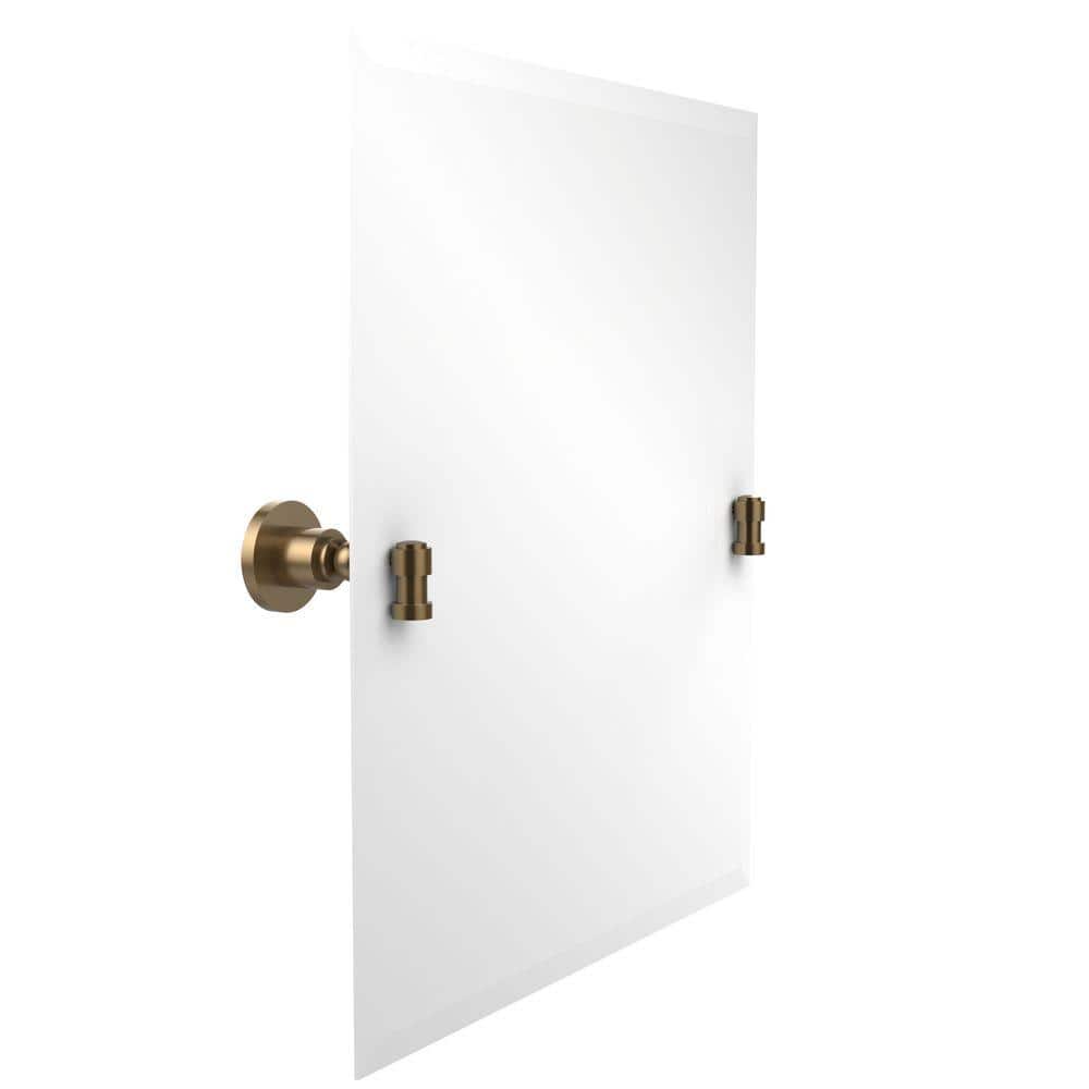 Washington Square Collection 21 in. x 26 in. Rectangular Single Tilt Mirror with Beveled Edge in Brushed Bronze price history on PriceWatchPro