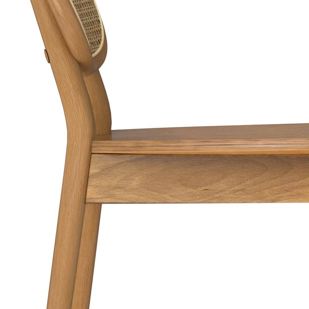 Rachel Natural Rattan and Beech Wood Side Chair Set