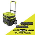 LINK Rolling Tool Box and Standard Tool Box with FREE Wall Rail (2-Pack)