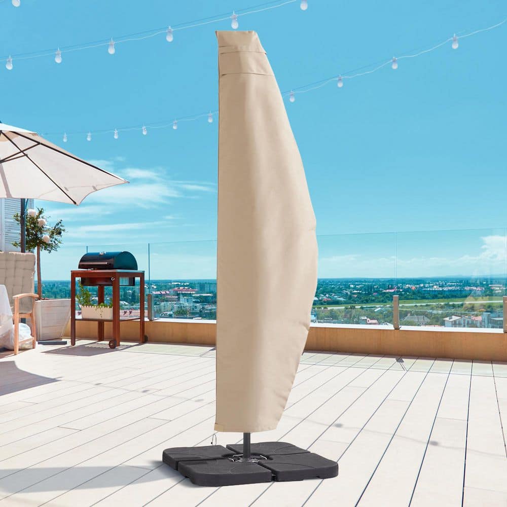 escort patio umbrella cover dust-proof parasol cover with zipper GEMITTO Cover, Waterproof Outdoor Offset Market Umbrella Covers & Rod, for 9-13ft Cantilever Umbrellas, Anti-UV Rain Wind Dust(420D Cantilever Umbrella Cover), Black : Patio, Lawn helping to keep the umbrella in a like Patio Umbrella Cover w/ Zipper