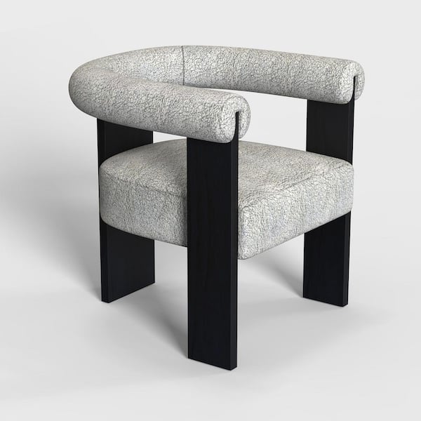 Warehouse of Tiffany Owena Gray Modern Armchair with Padding Wood Frame