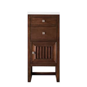 Athens 15.0 in. W x 15.0 in. D x 33.3 in. H Vanity Side Cabinet in Mid Century Acacia