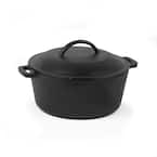 Commercial CHEF Pre-Seasoned 3 Qt. Cast Iron Dutch Oven with Skillet Lid  CHFL3CC - The Home Depot