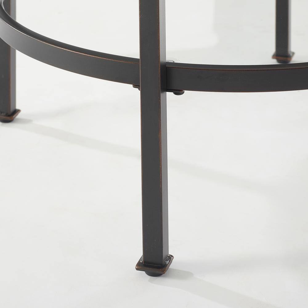 Aimee Gold Glass Side Table - thumbnail 5