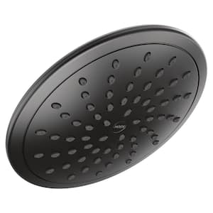 Eco-Performance 1-Spray Patterns 8 in. H Wall Mount Low Flow Fixed Shower Head in Matte Black
