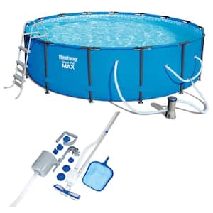 15 ft. x 42 in. Steel Pro Max Round Frame Above Ground Pool with Accessories