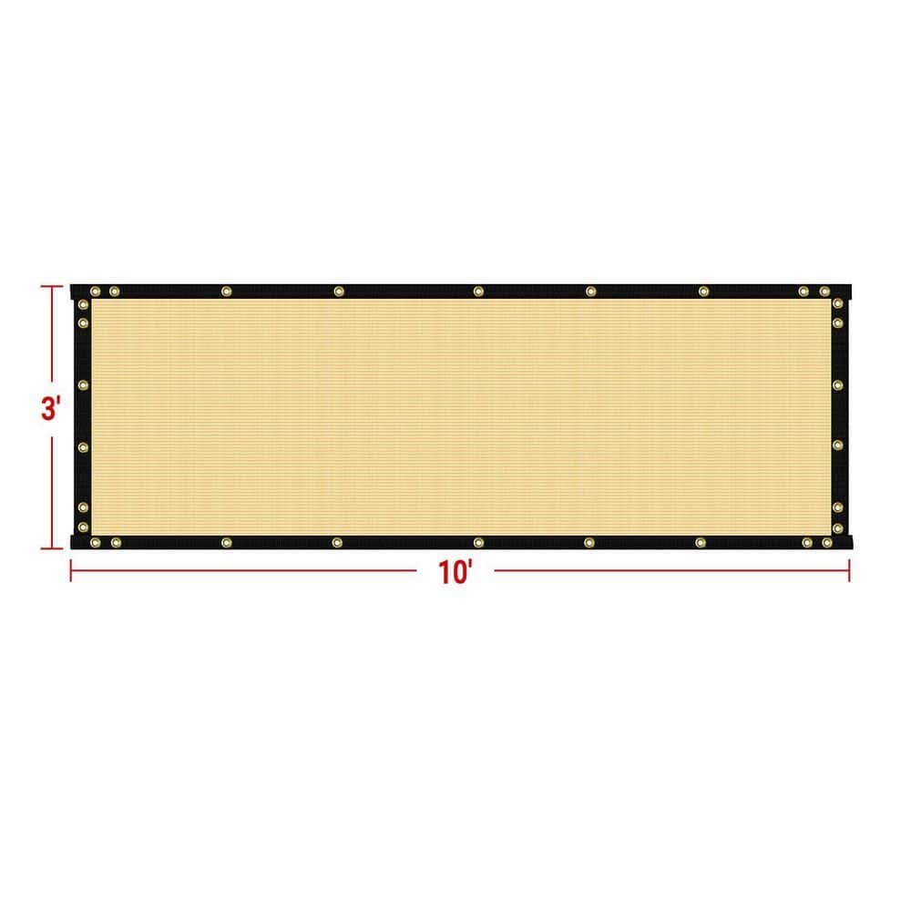 8 ft. x 50 ft. Mesh Privacy Fence Screen with Perimeter Stitched Edges and Grommets, Beige price history on PriceWatchPro