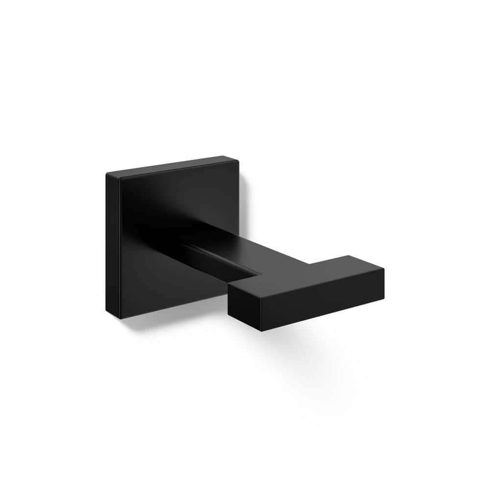 KOHLER Square Knob Robe/Towel Hook in Matte Black 23290-BL - The