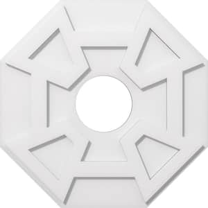1 in. P X 7-1/2 in. C X 22 in. OD X 6 in. ID Logan Architectural Grade PVC Contemporary Ceiling Medallion