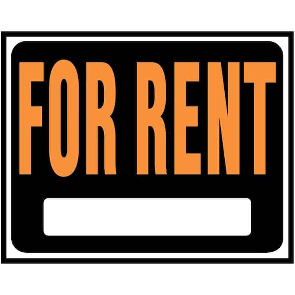 HY-KO 15 in. x 19 in. Plastic for Rent Sign