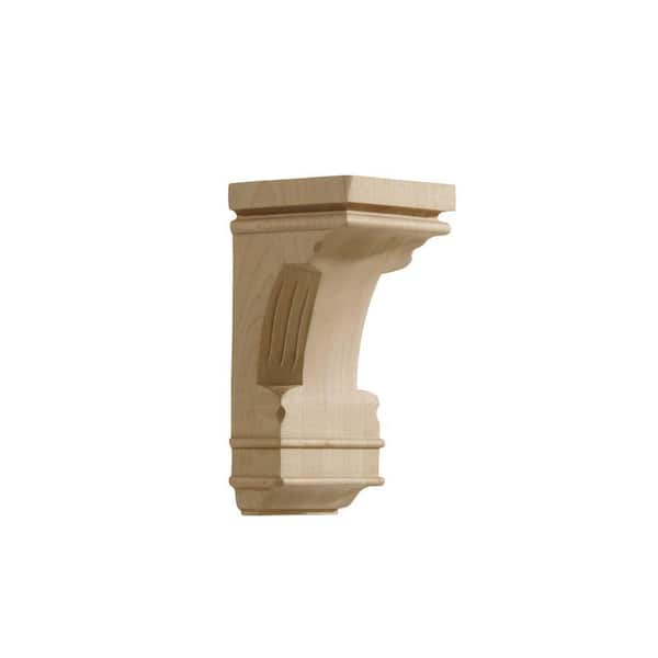 Ornamental Mouldings 2.875 in. x 3 in. x 6 in. Maple Carved Small Traditional Corbel