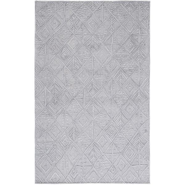 SAFAVIEH Textual Gray Doormat 3 ft. x 5 ft. Native American Area Rug