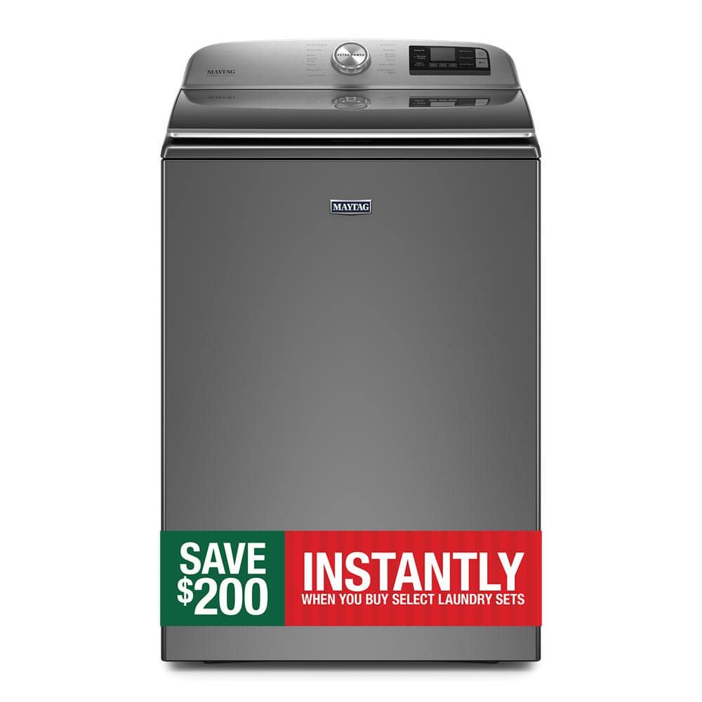 Maytag 5.2 cu. ft. Smart Capable Metallic Slate Top Load Washing Machine with Extra Power, ENERGY STAR