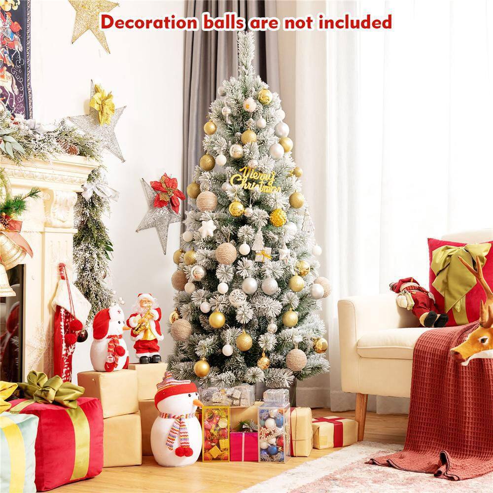 6-Foot White Pine Pre-Lit Christmas Tree with Remote Control Lights