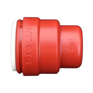 SpeedFit 1/2 in. Red Plastic Push-to-Connect End Cap Fitting (10-Pack)