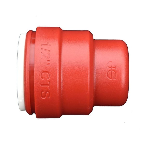 John Guest SpeedFit 1/2 in. Red Plastic Push-to-Connect End Cap Fitting (10-Pack)