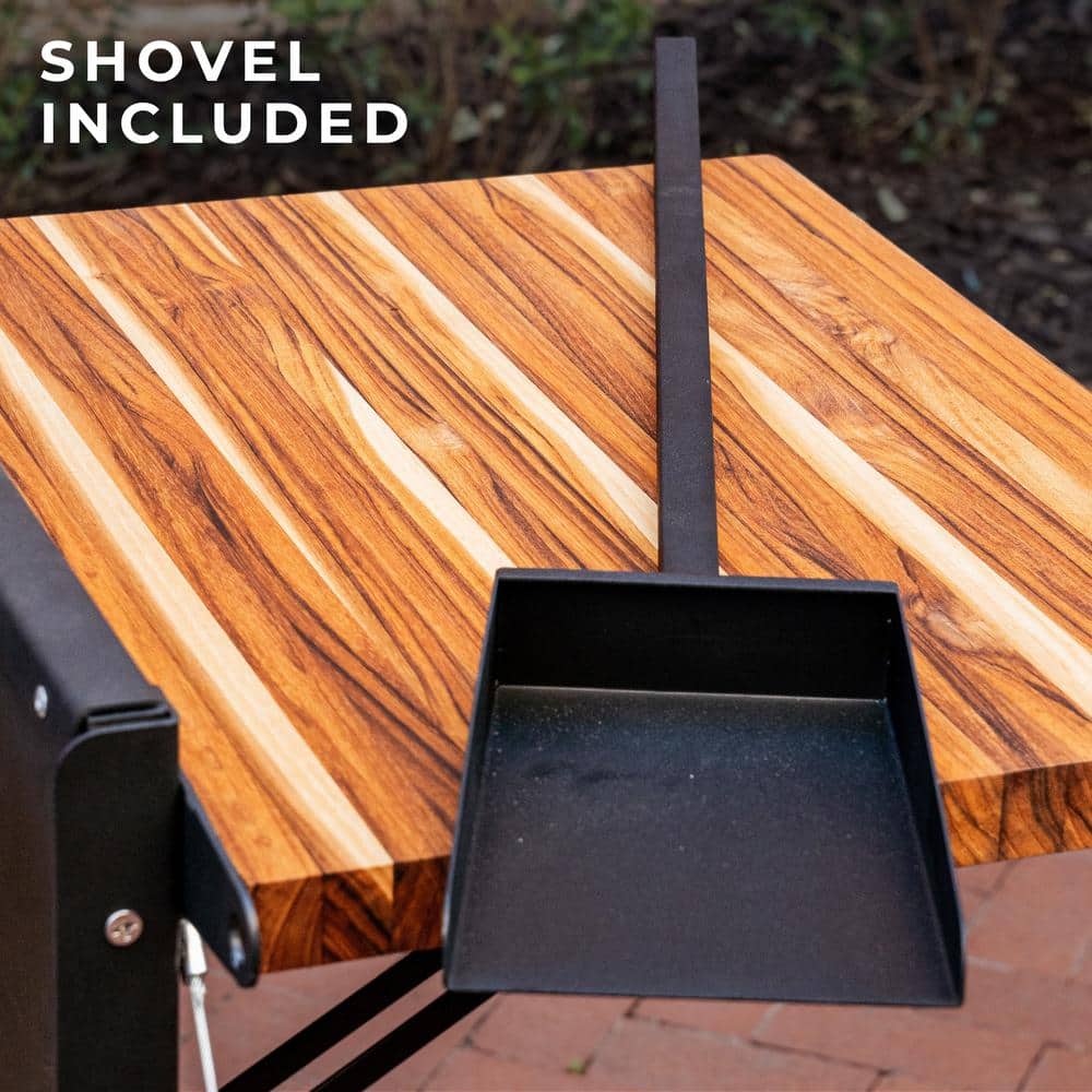 Premium Black Stainless Steel Wood Fire and Charcoal Grill