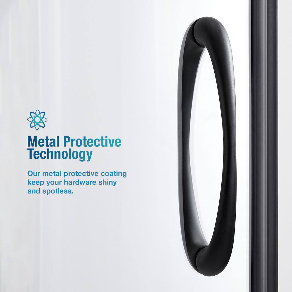 Breeze 38 in. Black Framed Corner Shower Kit with Clear Glass