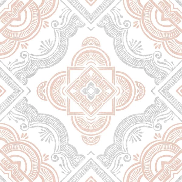 FloorPops Cecilia 12 in. W x 12 in. L White Peel & Stick Vinyl Tile Flooring (20 sq. ft./case)