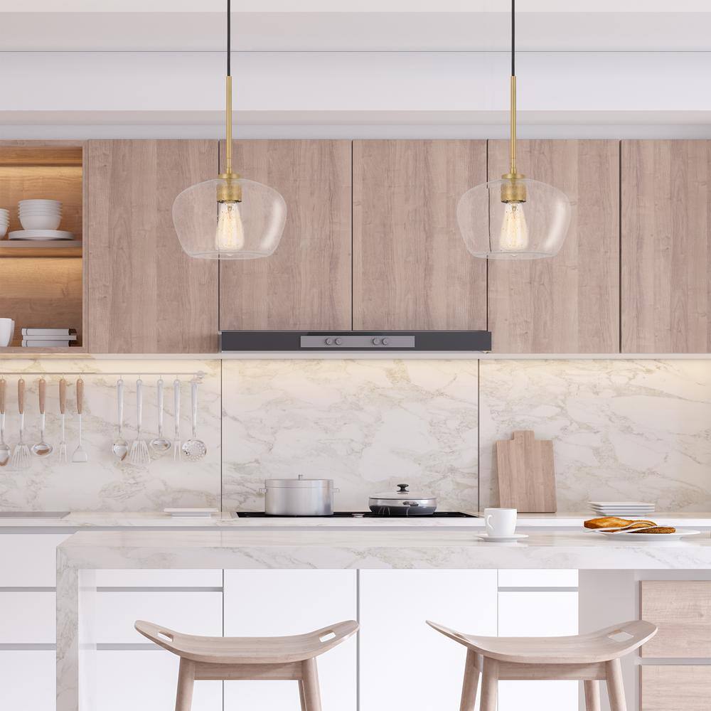 Hive Mini Vintage Brass Glass Pendant Light