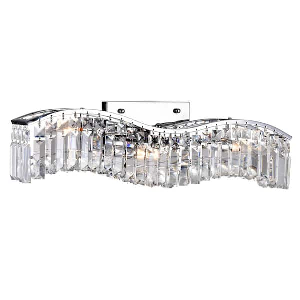 CWI Lighting Glamorous 3 Light Vanity Light With Chrome Finish