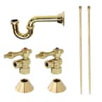 Trimscape Traditional 1-1/4 in. Brass Plumbing Sink Trim Kit with P-Trap in Polished Brass