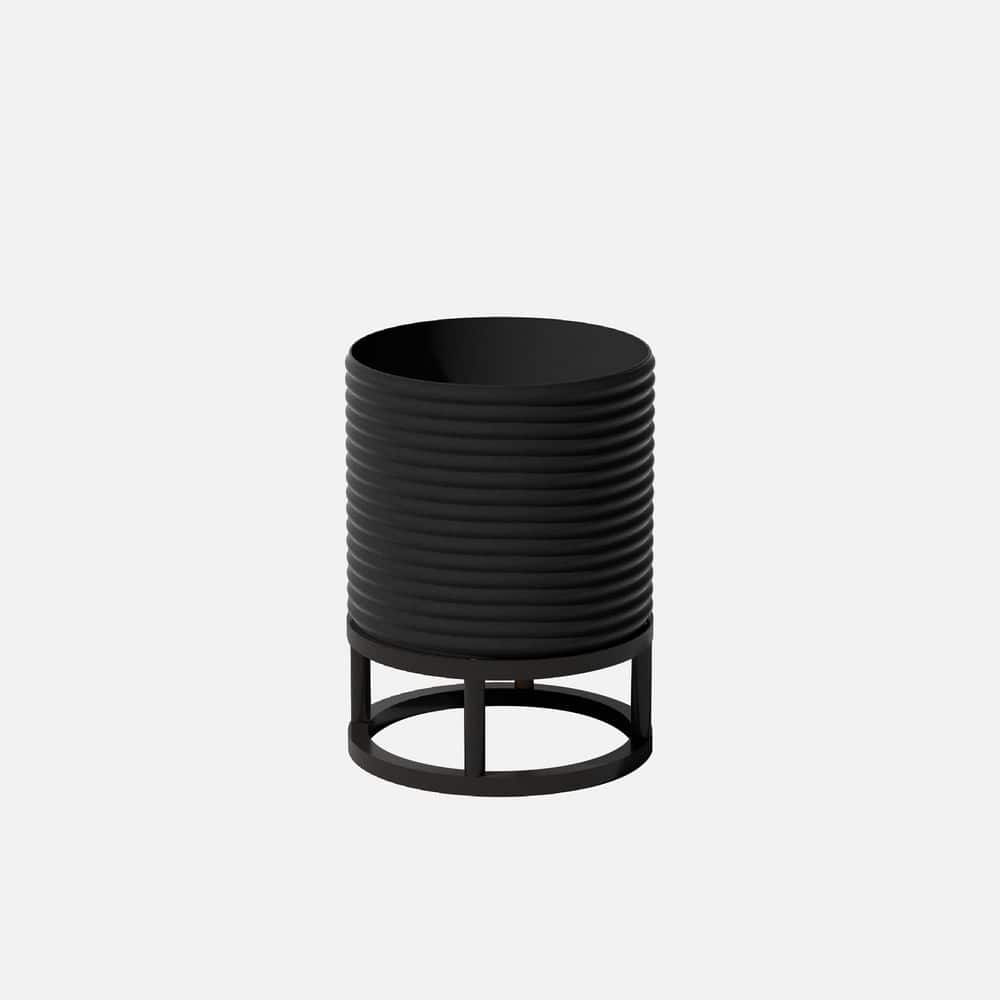 Mod 18.5 in. Raised with Stand Round Black Plastic Planter with Black Stand price history on PriceWatchPro