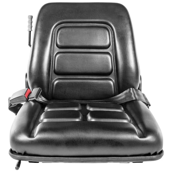 Stark USA 99033-H1 Universal Replacement Forklift Leather Seat with Seat Belt and Adjustable Back Rest