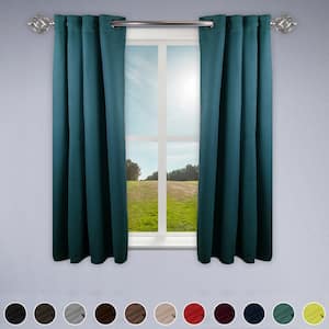 Turquoise Grommet Blackout Curtain - 52 in. W x 63 in. L