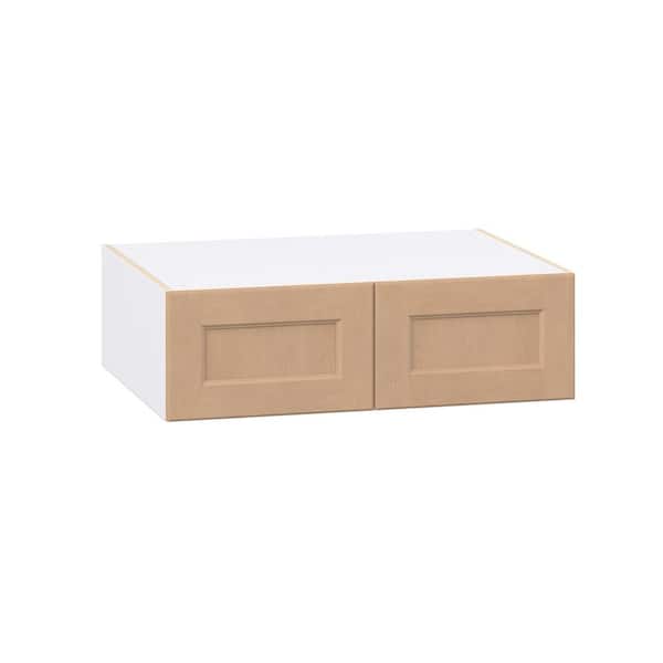 Lakewood 33 in. W x 24.5 in. D x 10 in. H Assembled Shaker Wall Bridge Kitchen Cabinet in Sugar Cookie