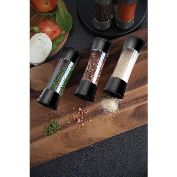 Chrome finish Elite Auto Measure Spices Carousel with seasoning blends