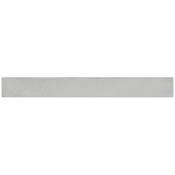 Ivy Hill Tile Forge Smoke Gray 2.83 in. x 23.62 in. Matte Porcelain Floor and Wall Bullnose Tile Trim