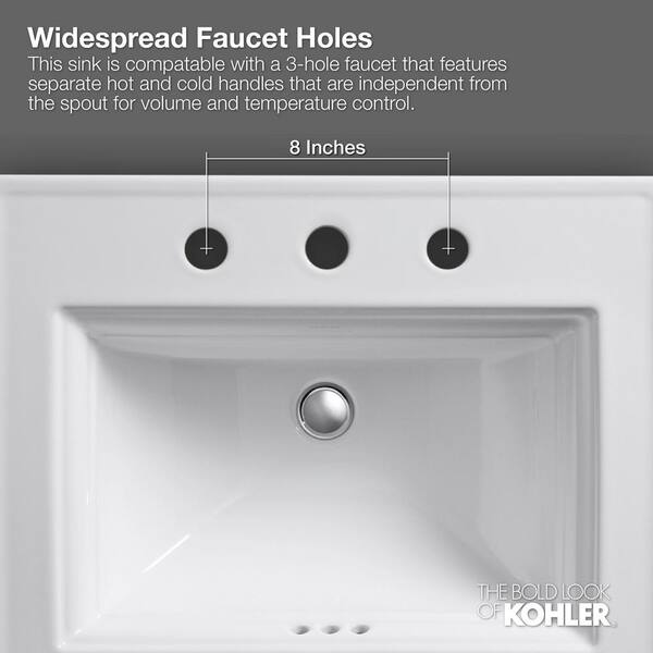 KOHLER Cimarron 22-3/4 in. Drop-In Vitreous China Bathroom Sink in Biscuit