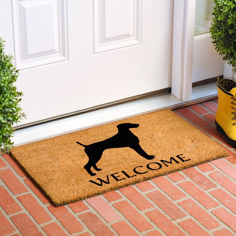 Natural Coir Weimaraner Welcome Outdoor Doormat