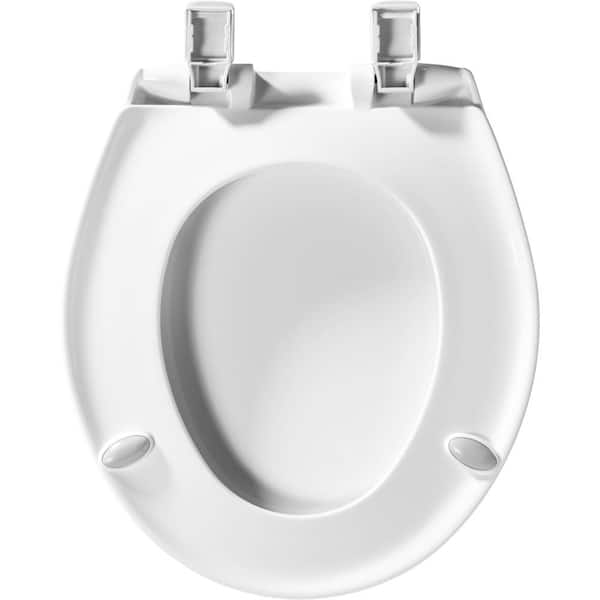 Bemis Affinity Round Closed Front Toilet Seat In Cotton White 200e4 390 The Home Depot - Bemis Toilet Seat Fittings