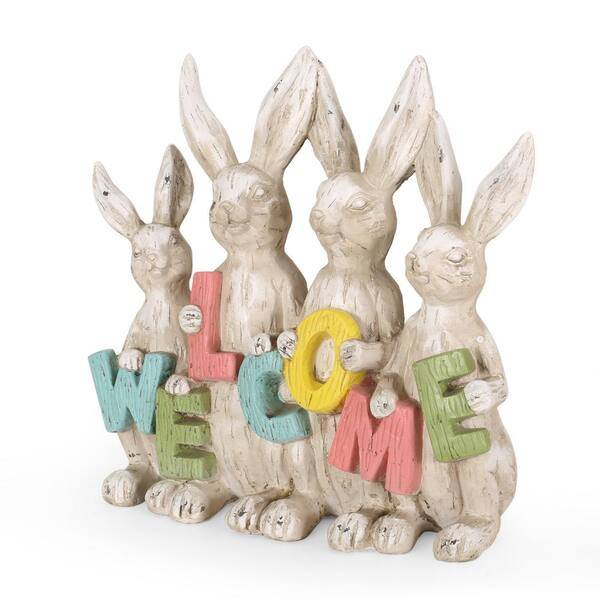 4 Types Bunny Rabbit Statue Garden Statuary Figurine Easter Decor Lawn Decor