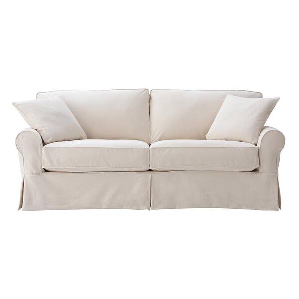 Home Decorators Collection Mayfair 88 in. Classic Natural Twill Fabric Standard Sofa
