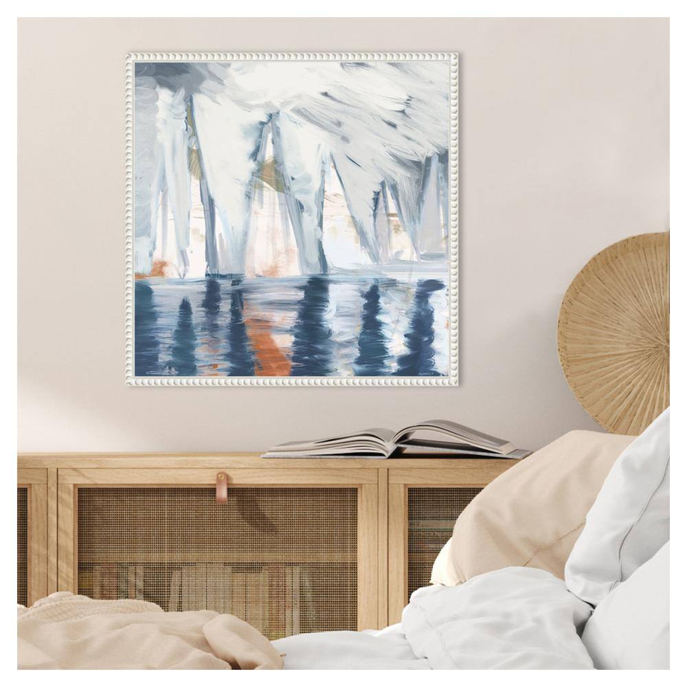 Beaded Framed Abstract Nautical Canvas Wall Art