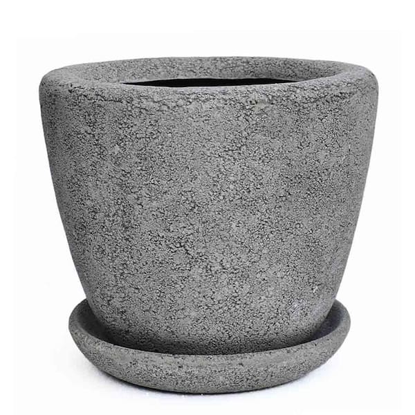 MPG 22 in. Dia Composite Pot with Saucer