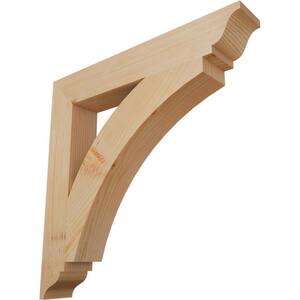 3.5 in. x 26 in. x 26 in. Douglas Fir Thorton Traditional Smooth Bracket